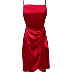Nine West Hot Pink Satin Dress — Size M